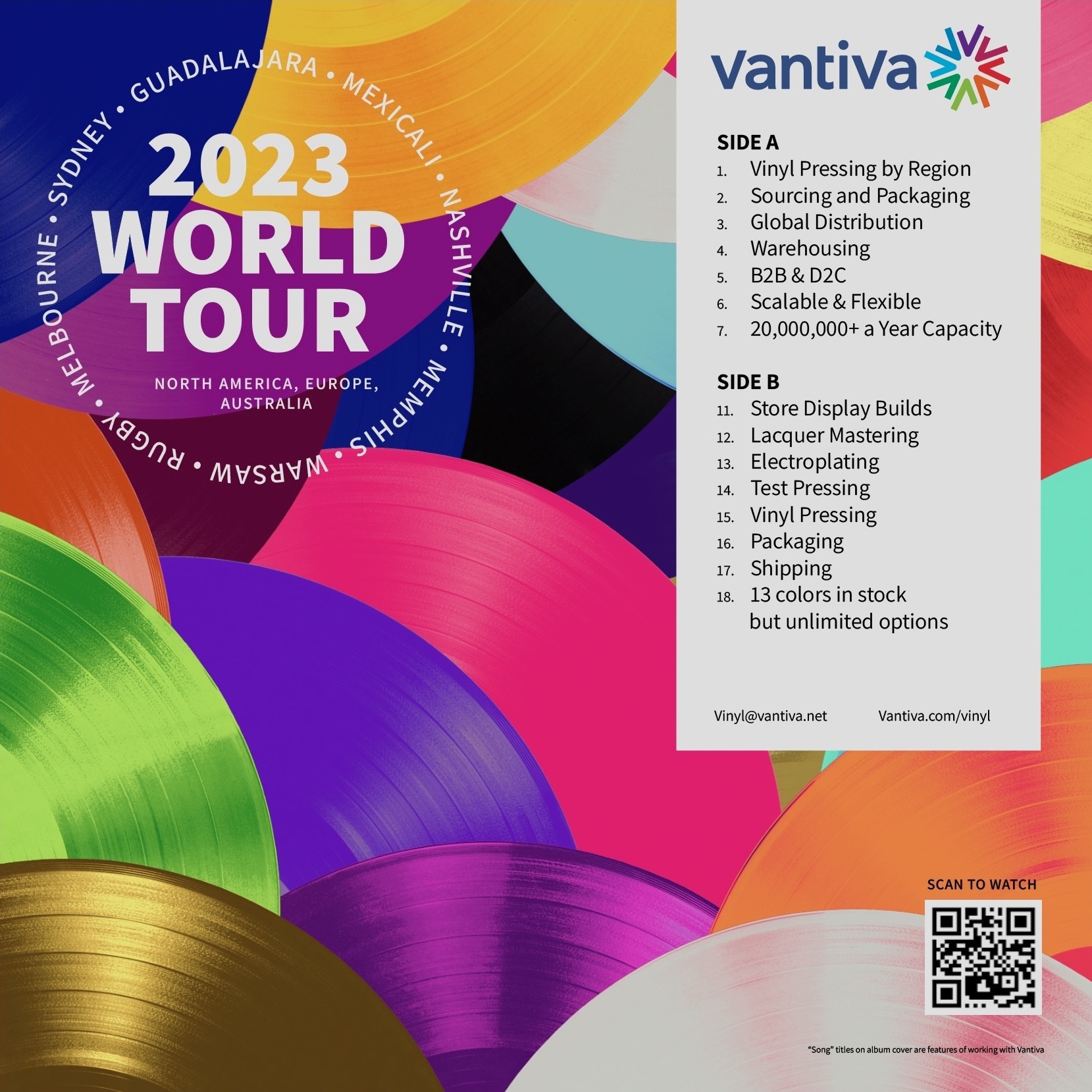 Vantiva vinyl artwork and packaging